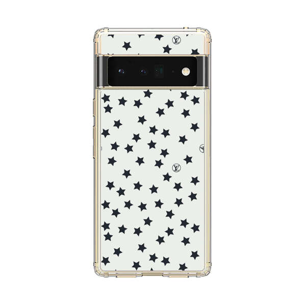 Minimalist Black Stars Pattern Google Pixel 6 Pro Case