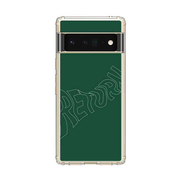 Minimalist Green Wavy Return Text Google Pixel 6 Pro Case