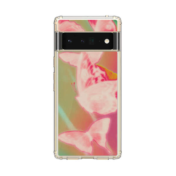 Pink Butterflies Dreamy Colorful Background Google Pixel 6 Pro Case