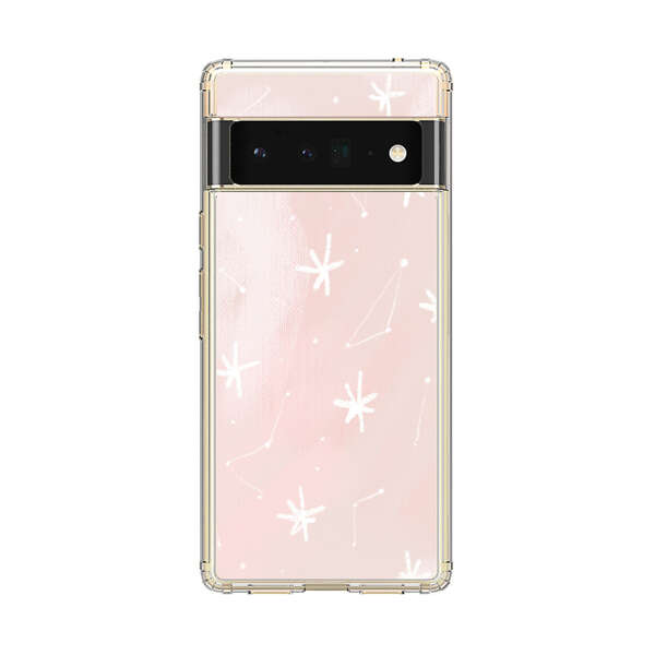 Pink Stars and Constellation Pattern Google Pixel 6 Pro Case