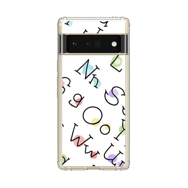 Playful Alphabet Pattern with Colorful Letters Google Pixel 6 Pro Case