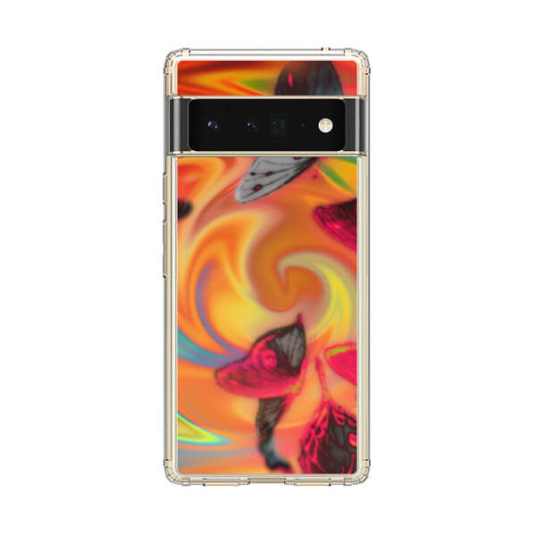 Psychedelic Butterflies Swirl Google Pixel 6 Pro Case
