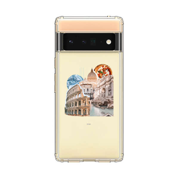 Rome Landmarks with Pizza Google Pixel 6 Pro Case
