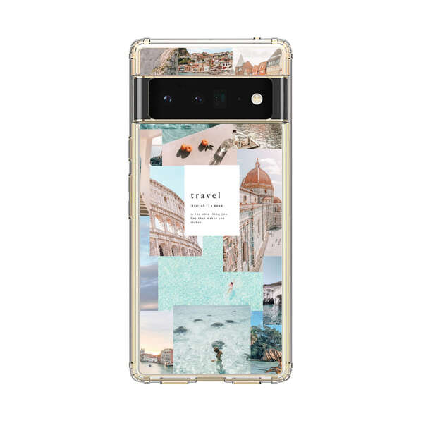 Travel Scenic Collage with Landmarks and Coastline Google Pixel 6 Pro Case