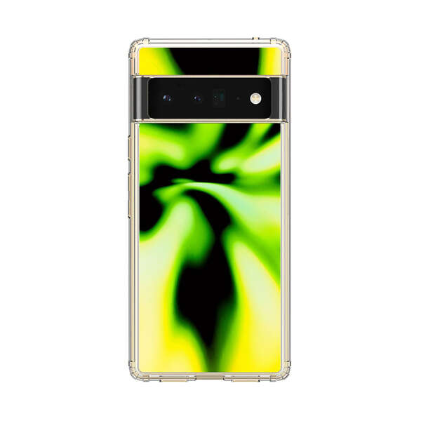 Vibrant Abstract Green and Yellow Swirl Google Pixel 6 Pro Case