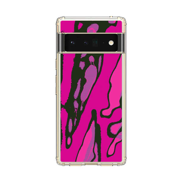 Vibrant Abstract Magenta Black Pattern Google Pixel 6 Pro Case