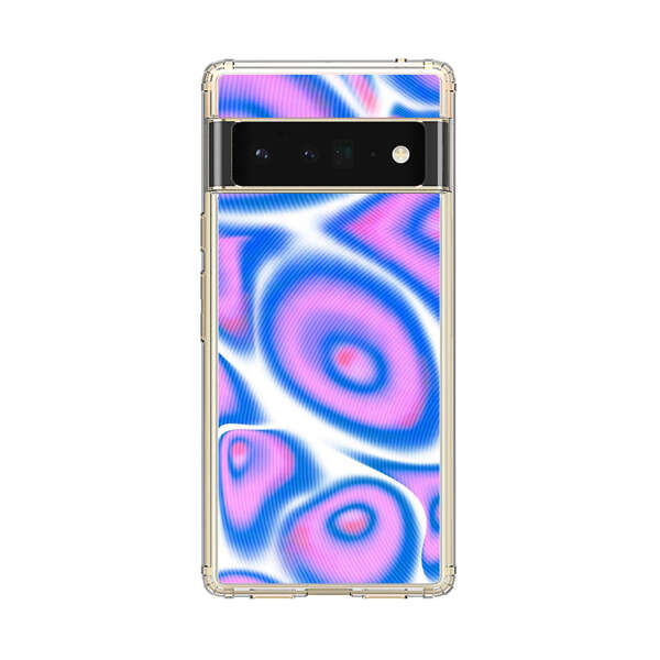Vibrant Abstract Pink and Blue Swirl Pattern Google Pixel 6 Pro Case