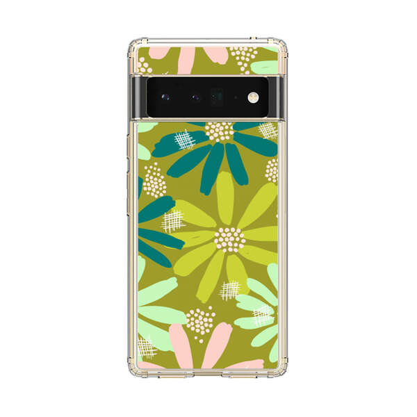 Vibrant Floral Daisy Pattern Google Pixel 6 Pro Case