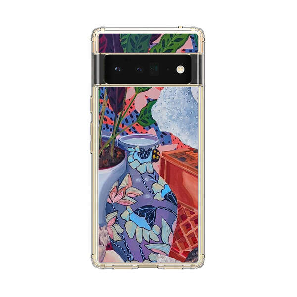 Vibrant Still Life with Plants and Vase Google Pixel 6 Pro Case