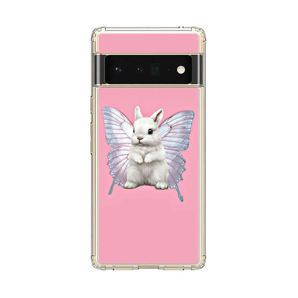 White Bunny with Butterfly Wings Google Pixel 6 Pro Case