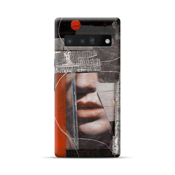 Abstract Collage Close Up Face Google Pixel 6 Pro Hard Case