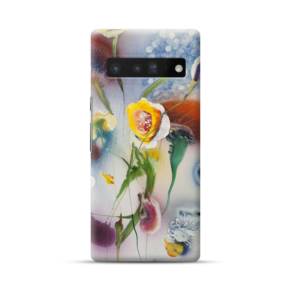 Abstract Colorful Flowers Google Pixel 6 Pro Hard Case