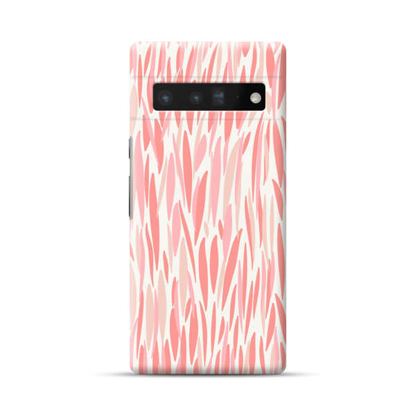Abstract Coral Wavy Lines Pattern Google Pixel 6 Pro Hard Case