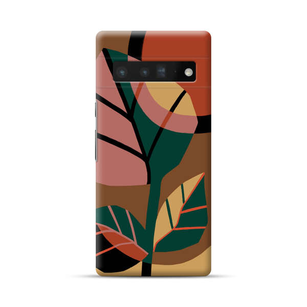 Abstract Geometric Leaves Design Google Pixel 6 Pro Hard Case