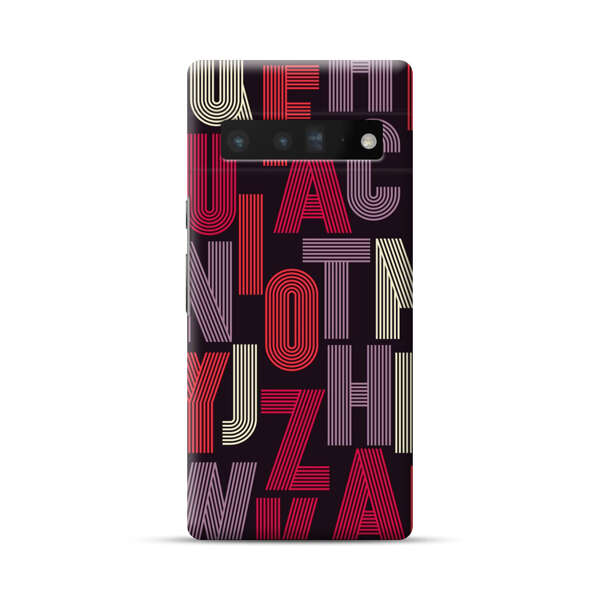 Abstract Letters Pattern Google Pixel 6 Pro Hard Case
