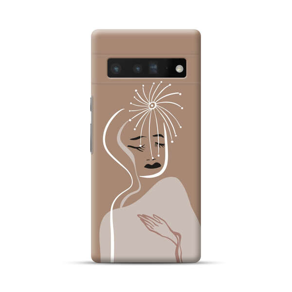 Artistic Abstract Portrait with Serene Face Google Pixel 6 Pro Hard Case