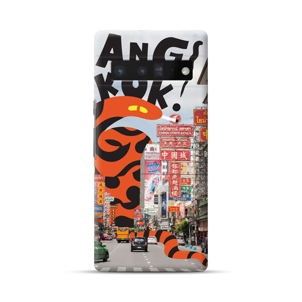 Bangkok Chinatown Snake Street Scene Google Pixel 6 Pro Hard Case