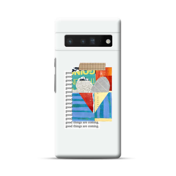 Colorful Abstract Collage with Geometric Shapes Google Pixel 6 Pro Hard Case