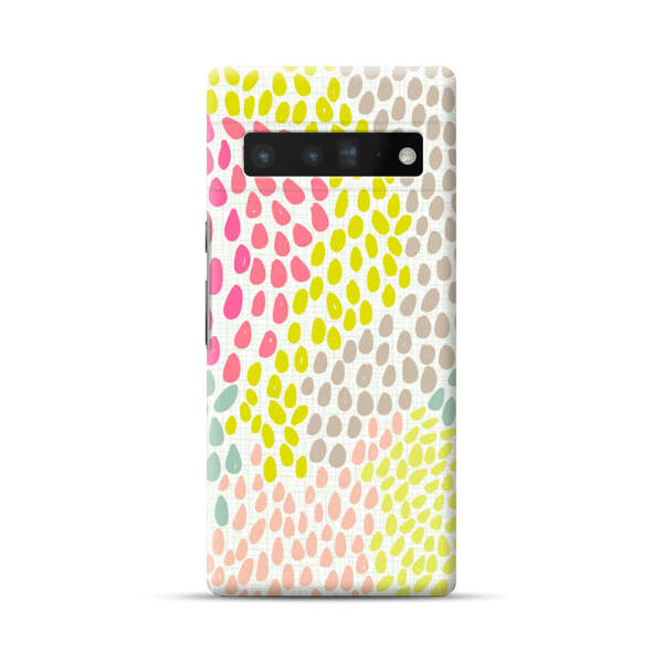 Colorful Abstract Teardrop Pattern Google Pixel 6 Pro Hard Case