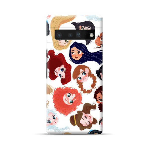Diverse Animated Girl Faces Google Pixel 6 Pro Hard Case