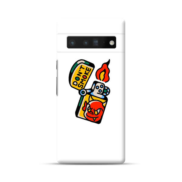 Don't Smoke Vintage Lighter with Devil Face Google Pixel 6 Pro Hard Case