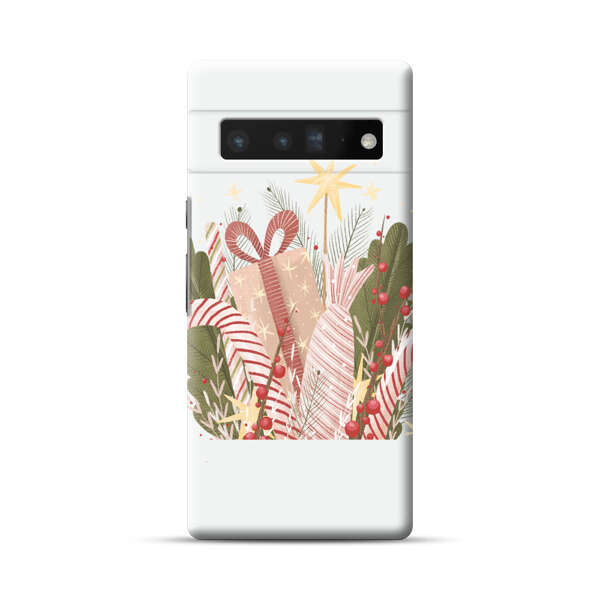 Festive Candy Canes and Holiday Gifts Google Pixel 6 Pro Hard Case
