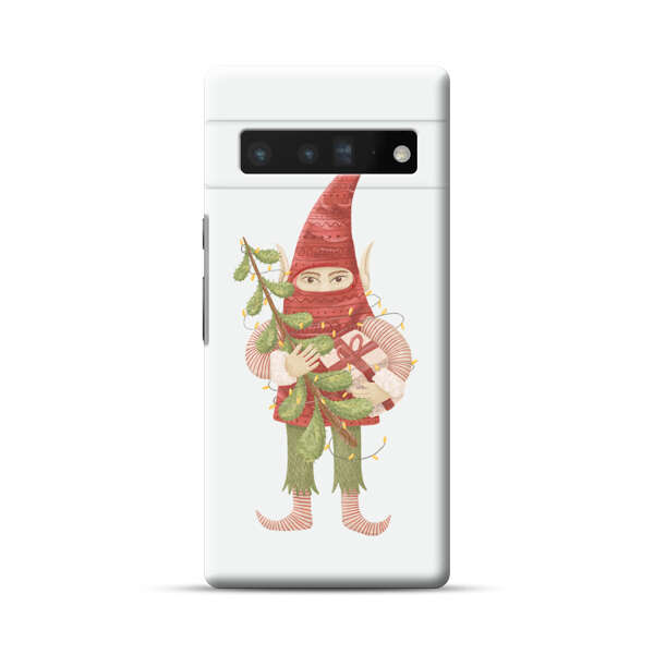 Holiday Gnome with Mistletoe and Gift Google Pixel 6 Pro Hard Case