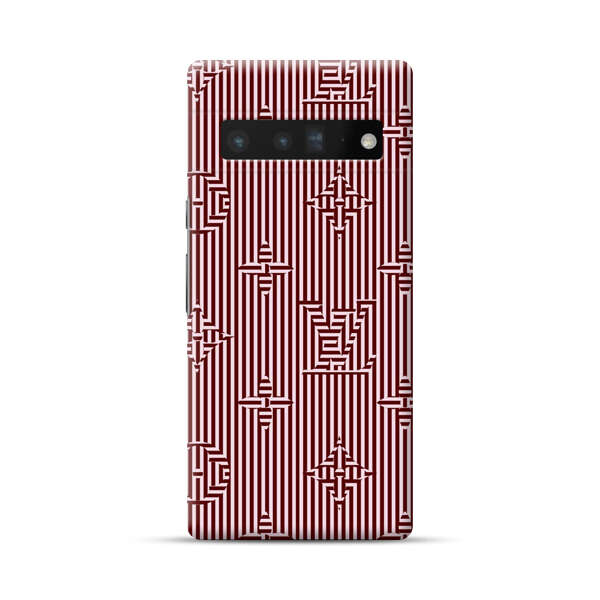 Intricate Geometric Striped Pattern Google Pixel 6 Pro Hard Case