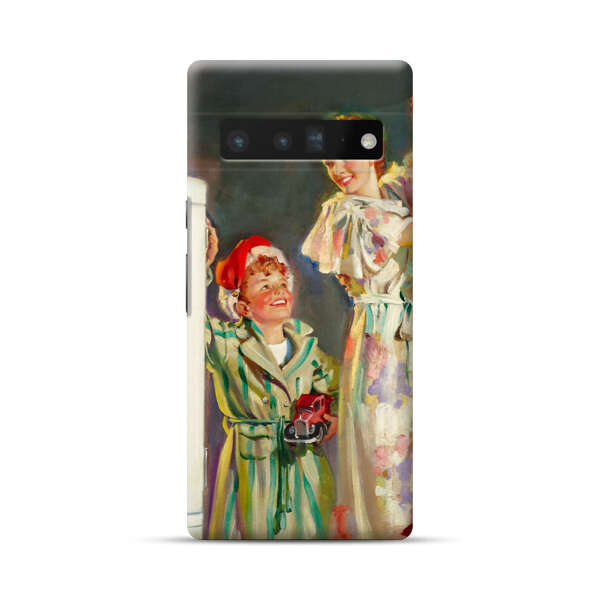 Joyful Family Christmas Celebration Google Pixel 6 Pro Hard Case