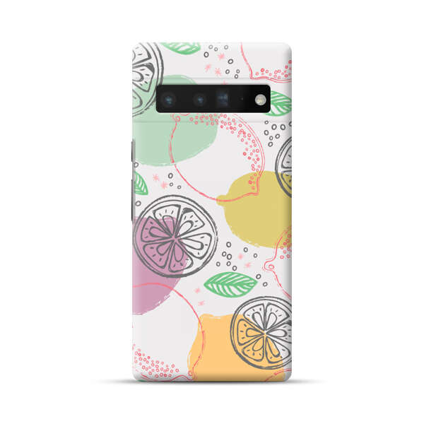 Lemon Colorful Abstract Pattern Google Pixel 6 Pro Hard Case