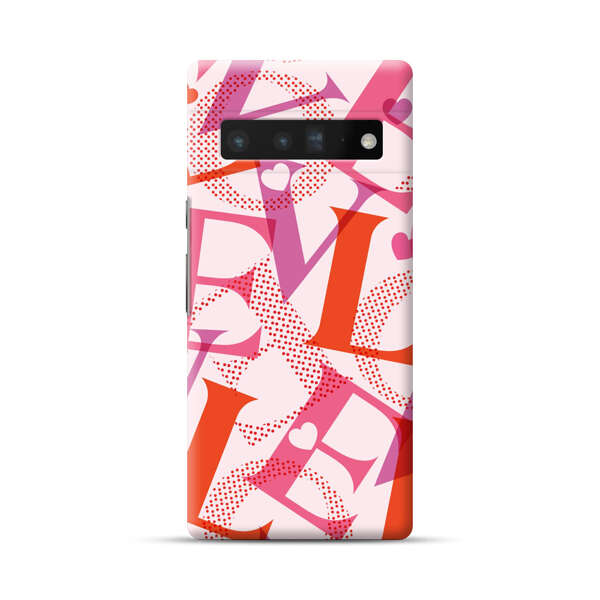 Love Colorful Letters Pattern Google Pixel 6 Pro Hard Case