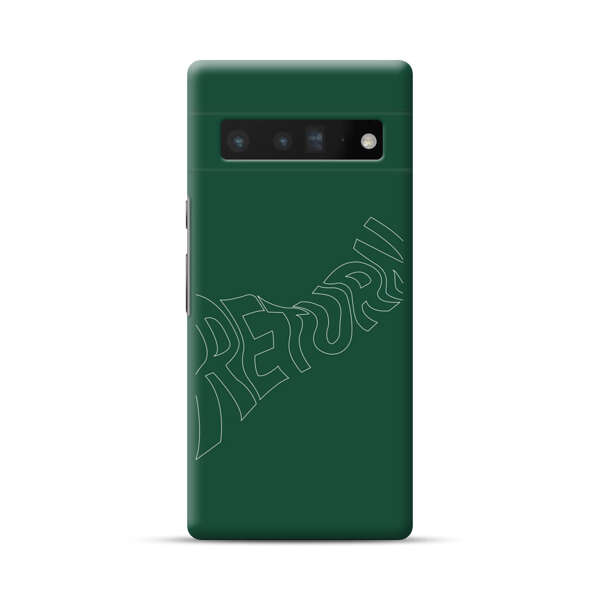 Minimalist Green Wavy Return Text Google Pixel 6 Pro Hard Case