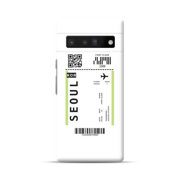 Minimalist Seoul Boarding Pass Google Pixel 6 Pro Hard Case
