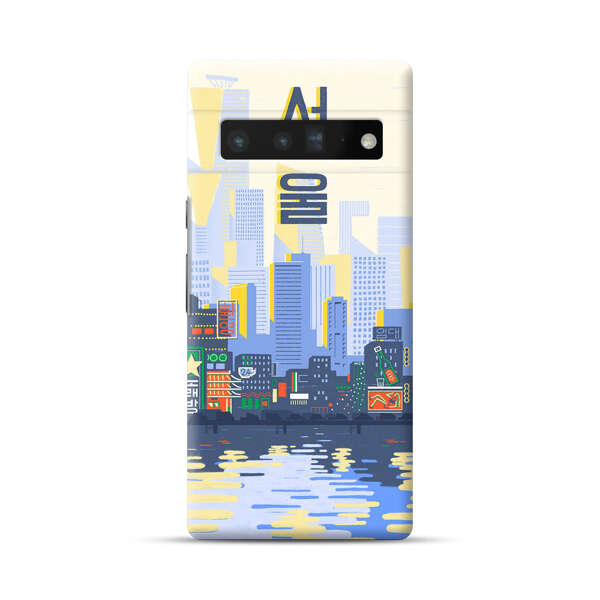 Modern City Skyline Reflection Google Pixel 6 Pro Hard Case