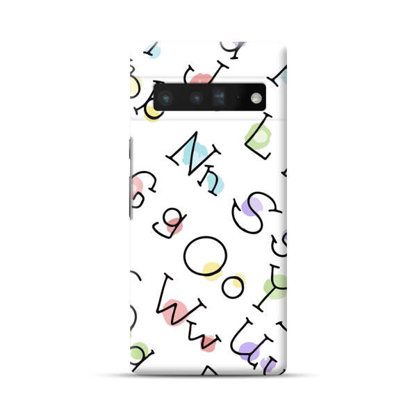 Playful Alphabet Pattern with Colorful Letters Google Pixel 6 Pro Hard Case