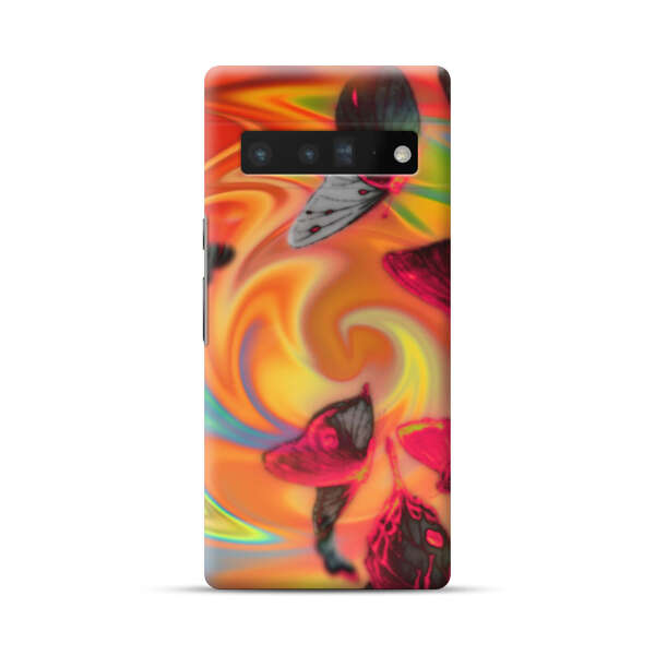 Psychedelic Butterflies Swirl Google Pixel 6 Pro Hard Case