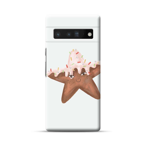 Smiling Gingerbread Star Cookie Google Pixel 6 Pro Hard Case
