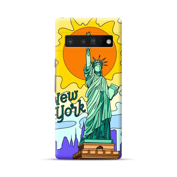 Statue of Liberty New York Artistic Sun Google Pixel 6 Pro Hard Case