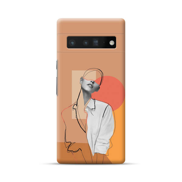Stylish Abstract Portrait Art Google Pixel 6 Pro Hard Case