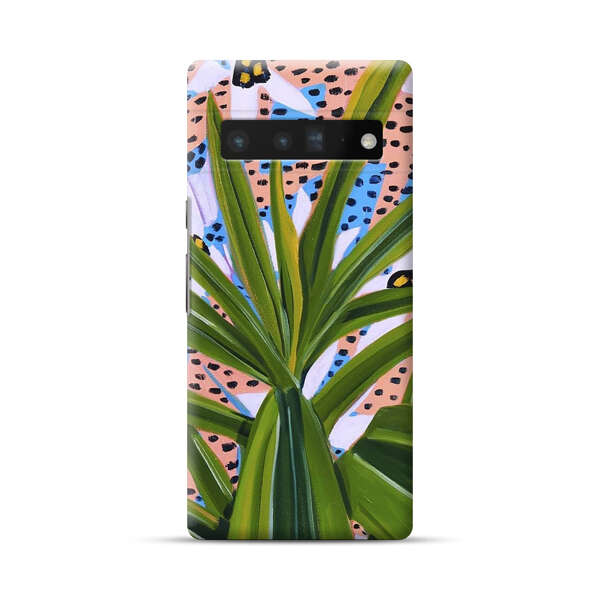 Tropical Leaves Abstract Pattern Google Pixel 6 Pro Hard Case