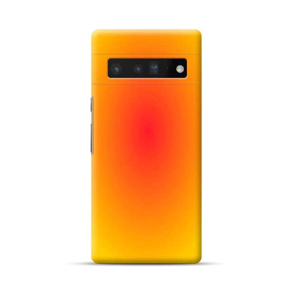 Vibrant Red Focal Point with Yellow Gradient Background Google Pixel 6 Pro Hard Case