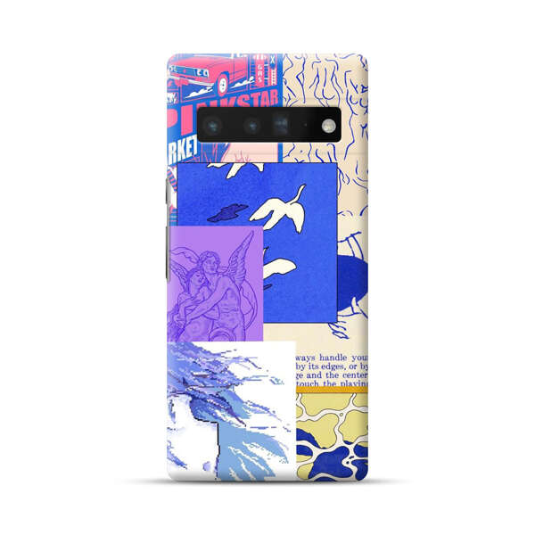 Vibrant Retro Pop Art Collage Google Pixel 6 Pro Hard Case