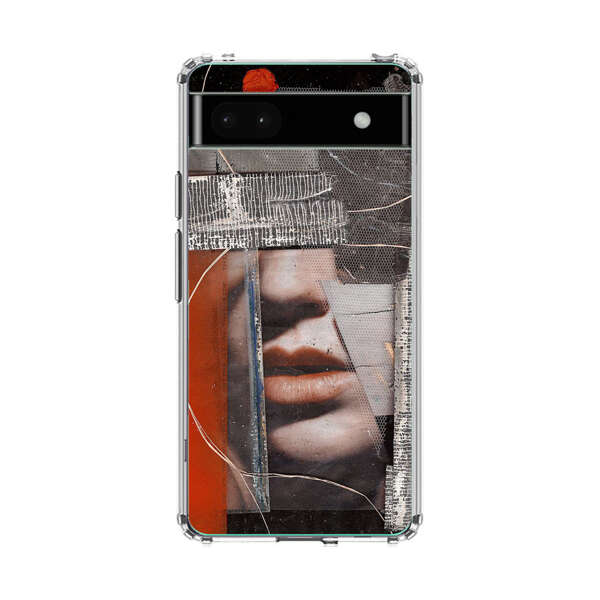 Abstract Collage Close Up Face Google Pixel 6a Case