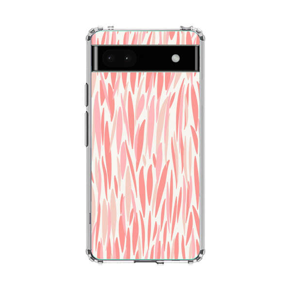 Abstract Coral Wavy Lines Pattern Google Pixel 6a Case
