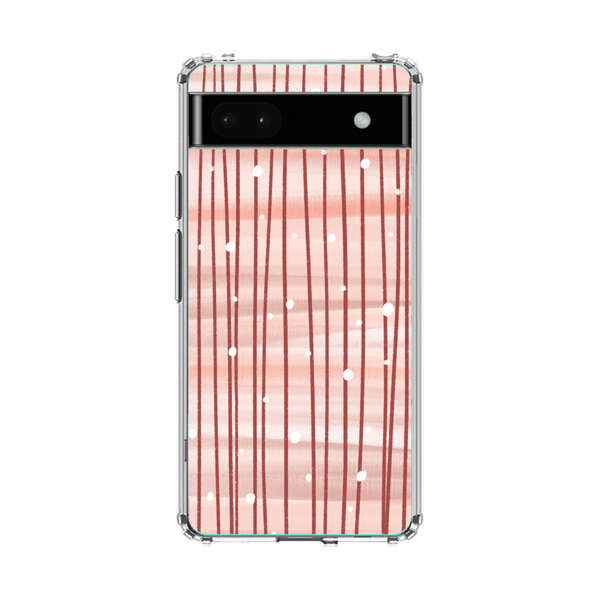Abstract Vertical Lines Pink Pattern Google Pixel 6a Case