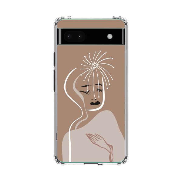 Artistic Abstract Portrait with Serene Face Google Pixel 6a Case