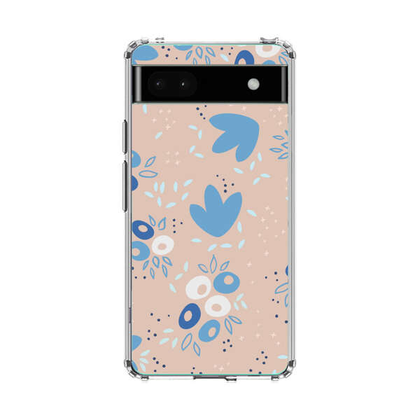 Blue Floral Pattern Google Pixel 6a Case
