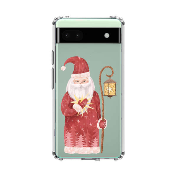 Charming Santa Claus Holding Glowing Heart and Lantern Google Pixel 6a Case