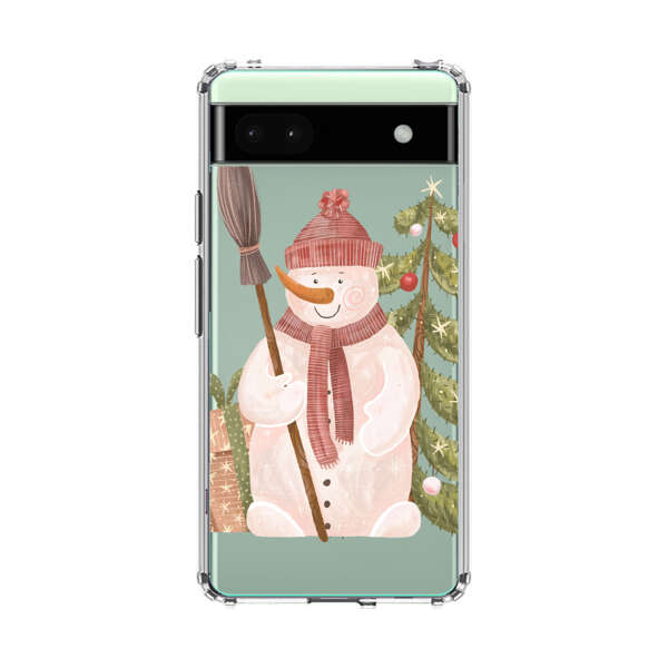 Charming Winter Snowman Illustration Google Pixel 6a Case