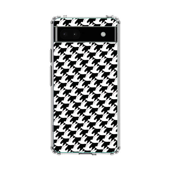 Classic Black and White Houndstooth Pattern Google Pixel 6a Case